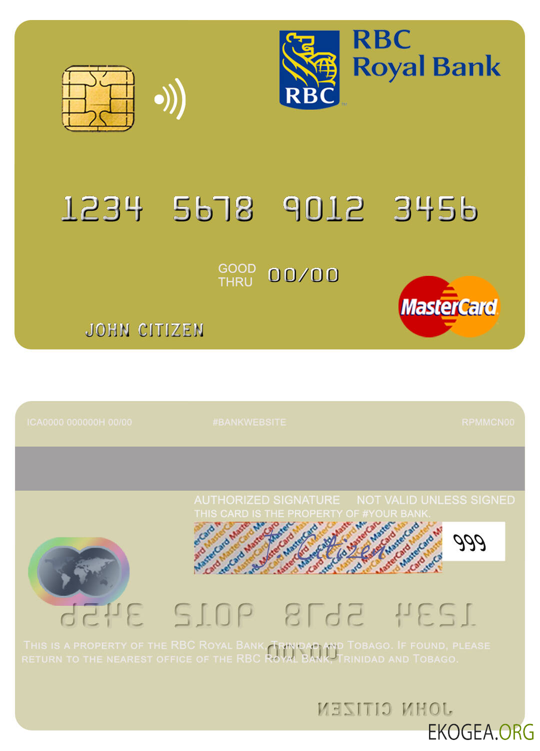 Trinité et Tobago Mastercard RBC Banque Royale